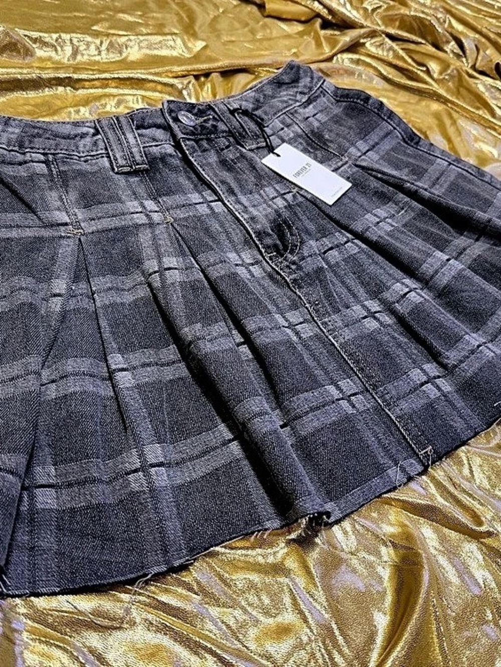 Disney Studios Costume Dept Forever 21 Plaid Mini Skirt Small NWT